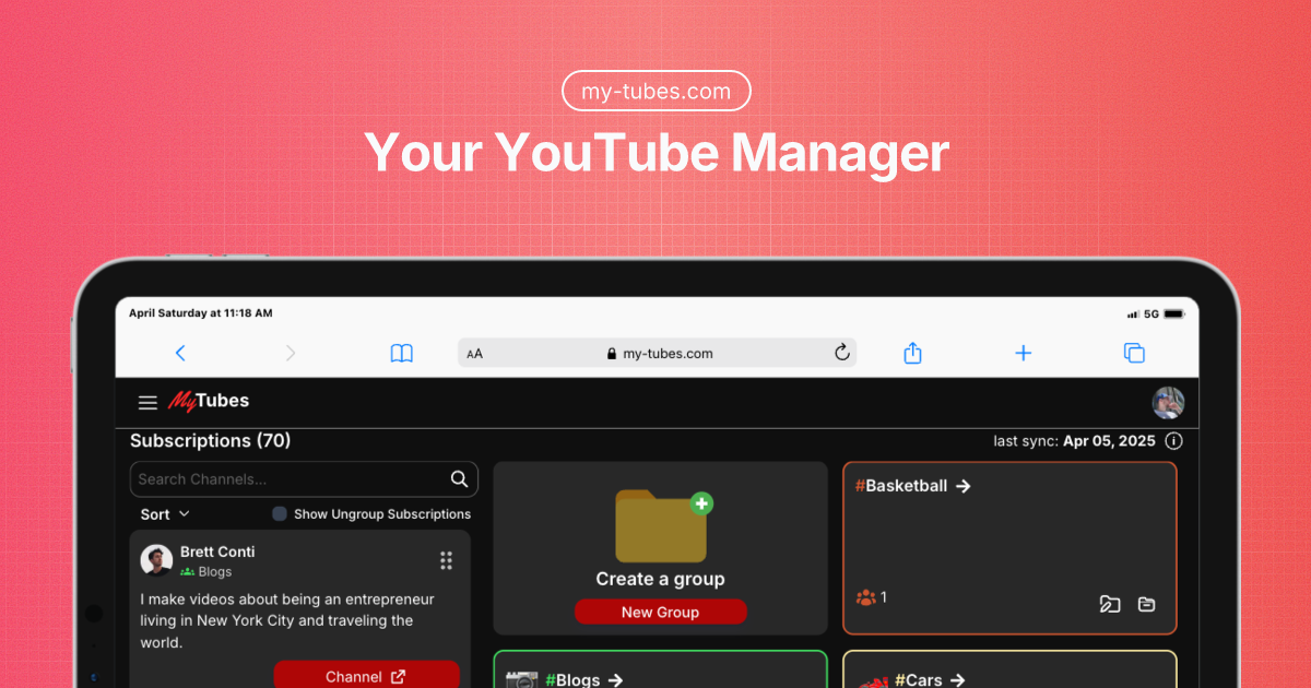 My Tubes: YouTube manager tool