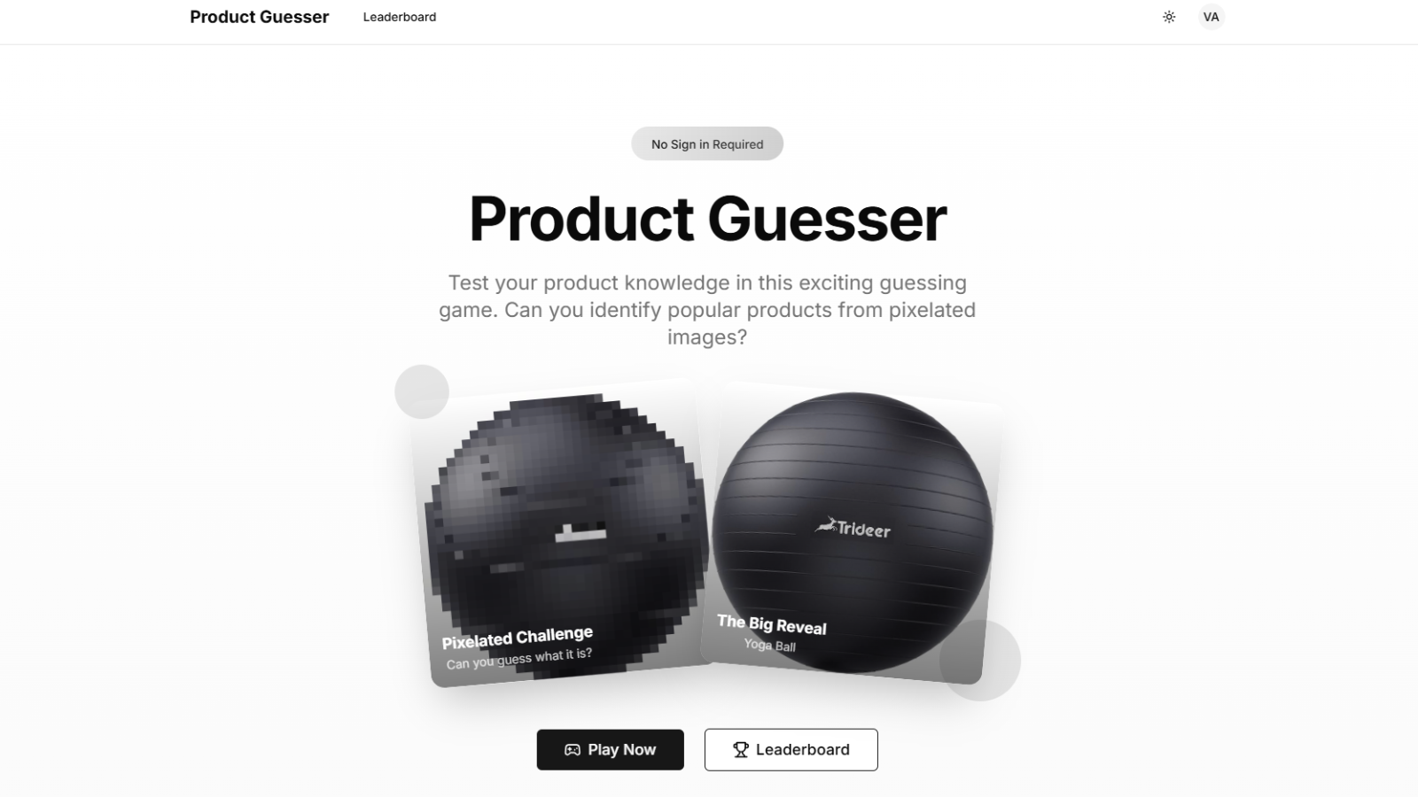 Product Guesser