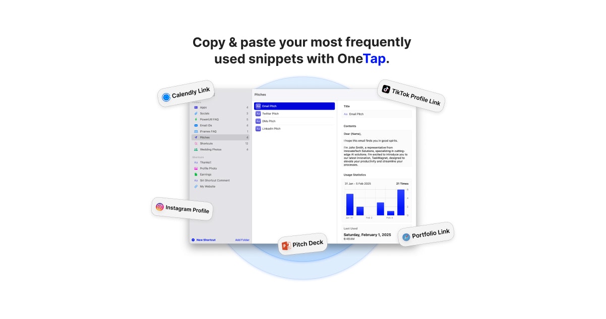OneTap Copy & Paste Clipboard for Mac