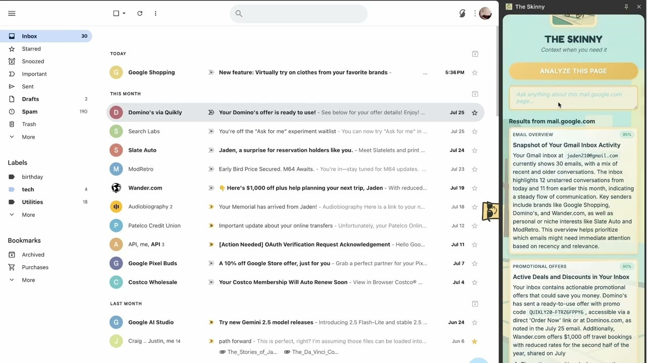 The Skinny Extension