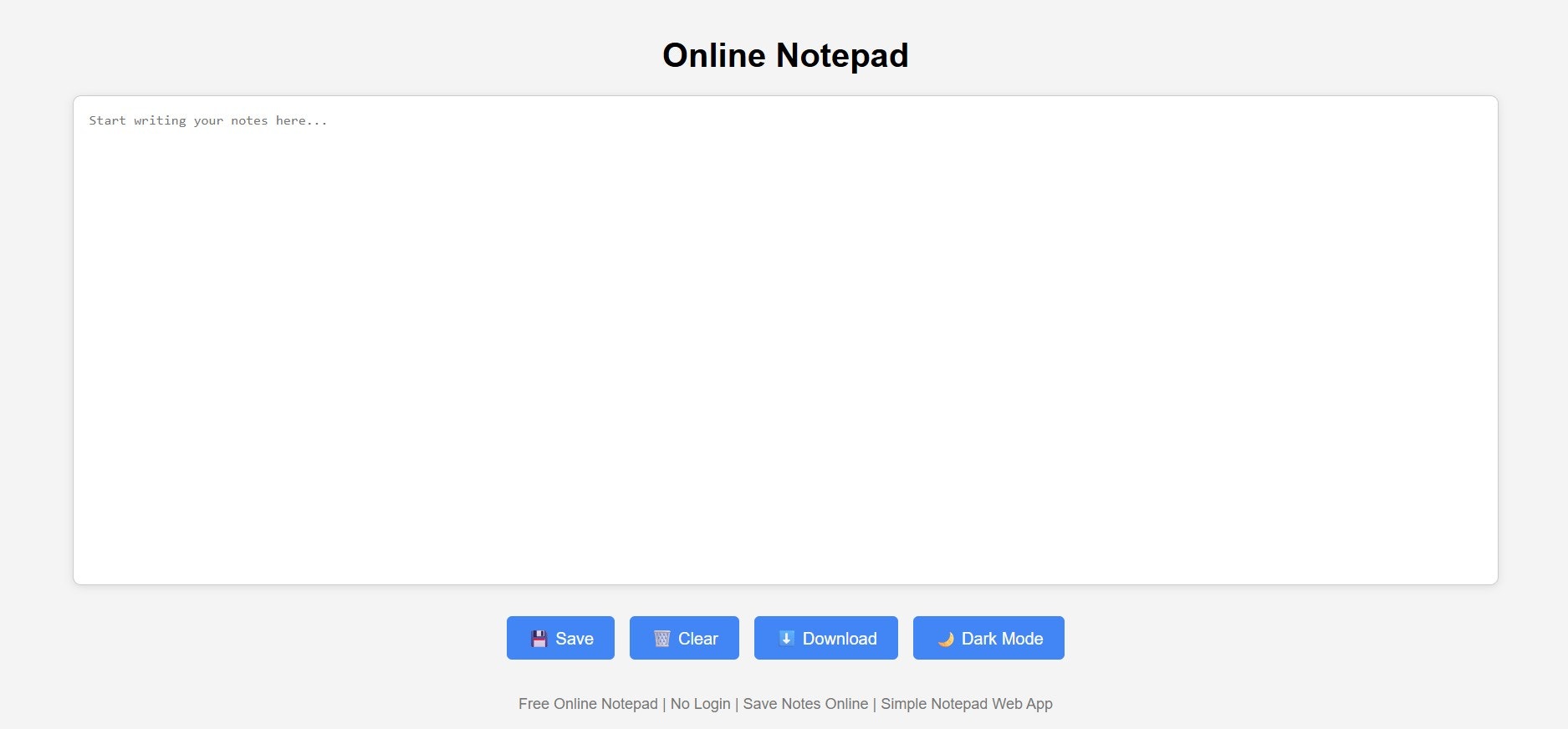 Online Notepad