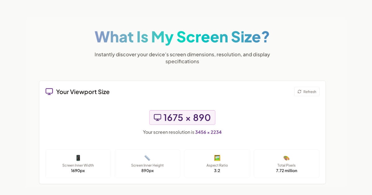 What Is My Screen Size?