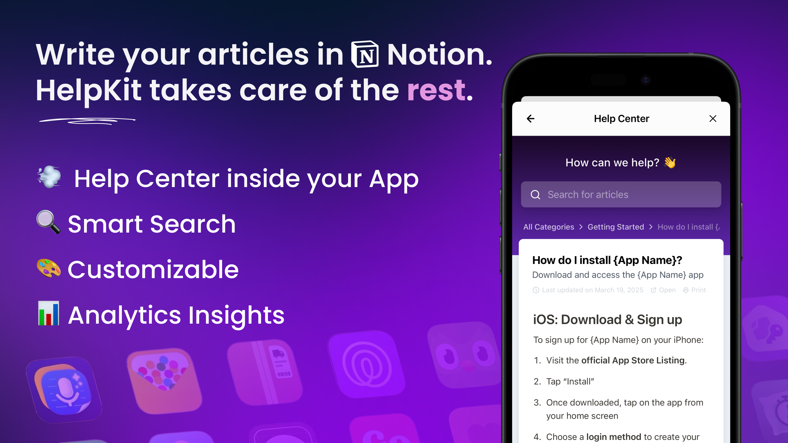Mobile App Help Center SDK by HelpKit