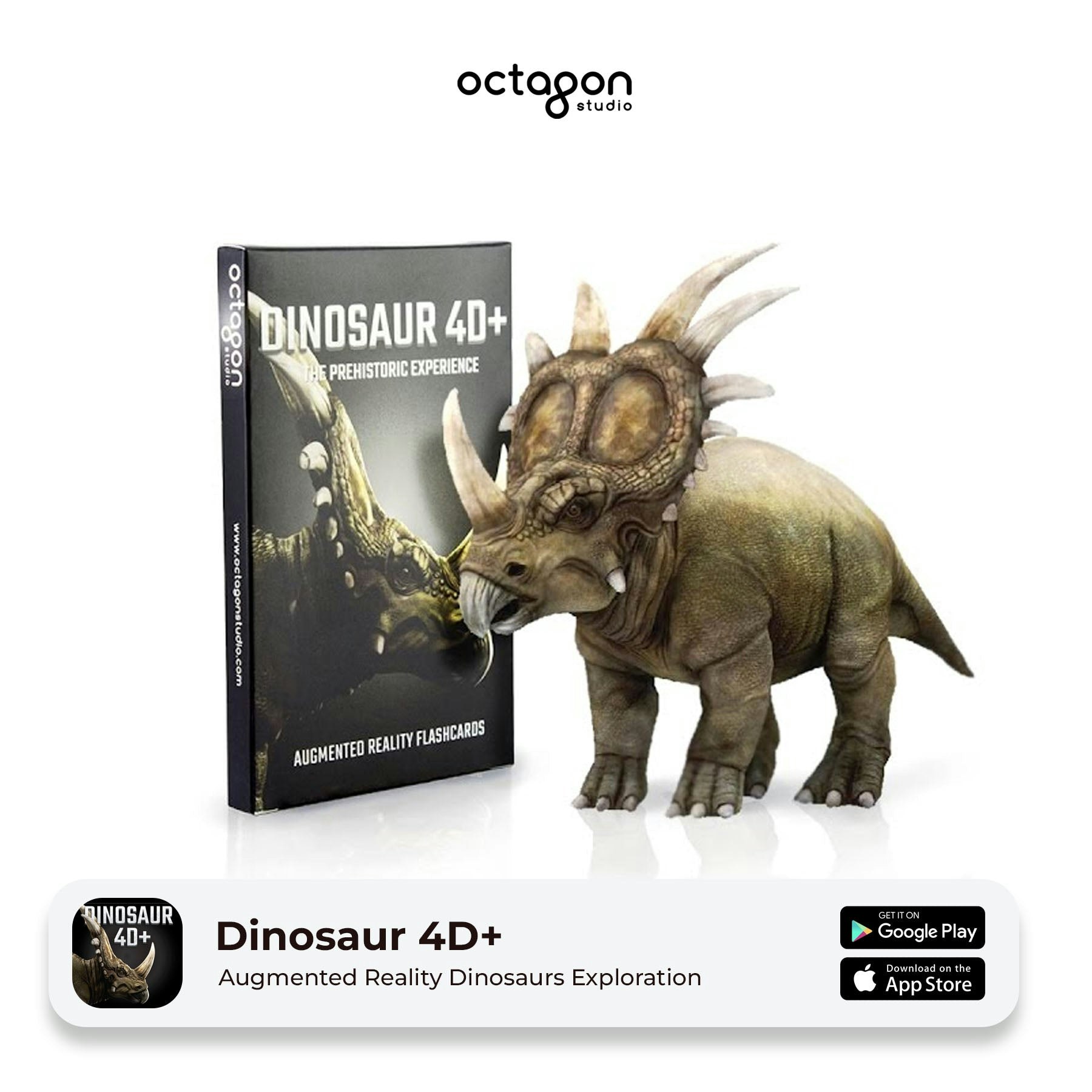 Dinosaur 4D+  AR Flashcards for Kids