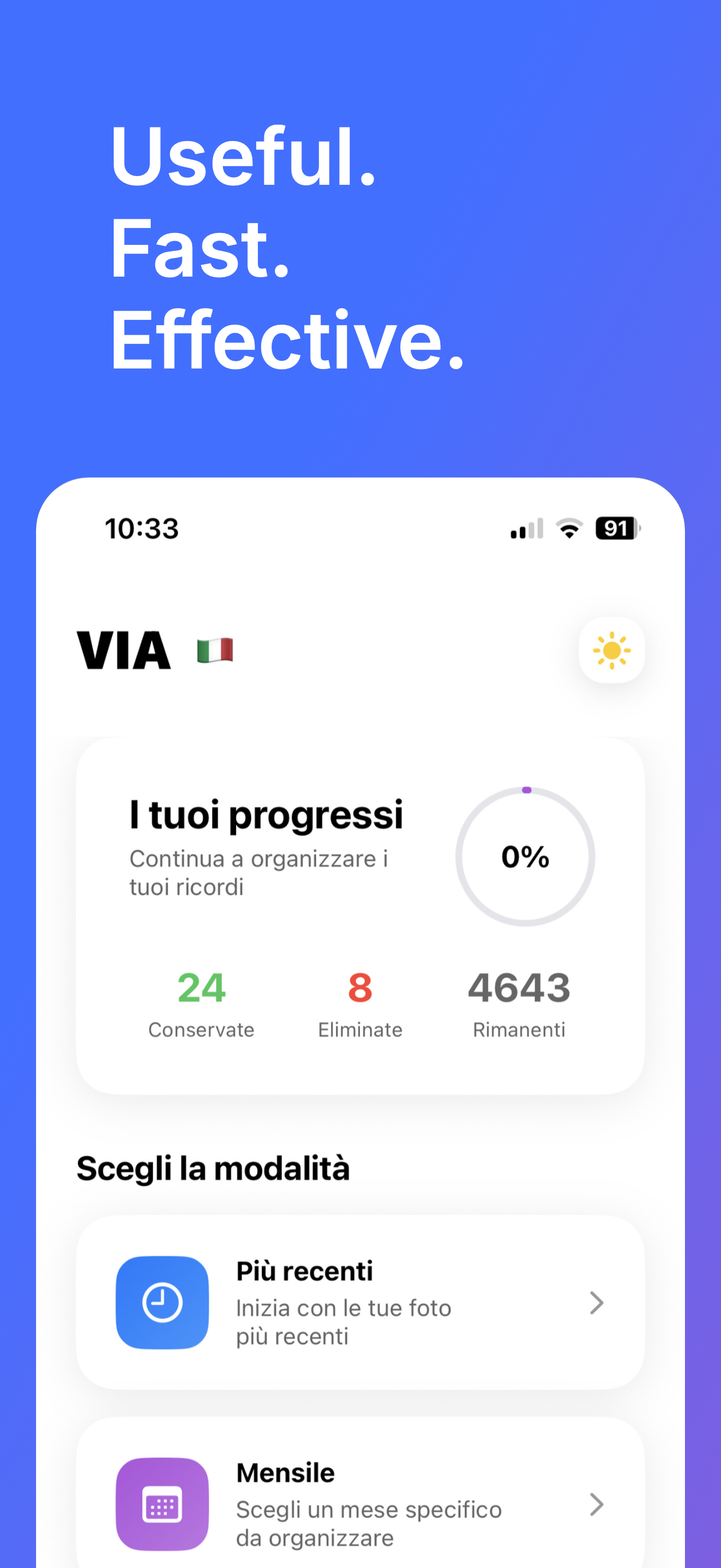 VIA–Swipe to declutter your gallery