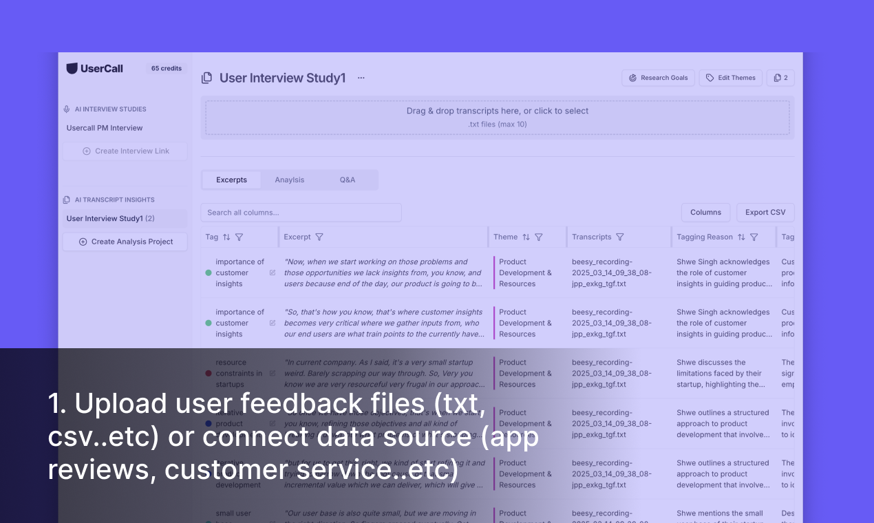 Usercall AI Qualitative Analysis