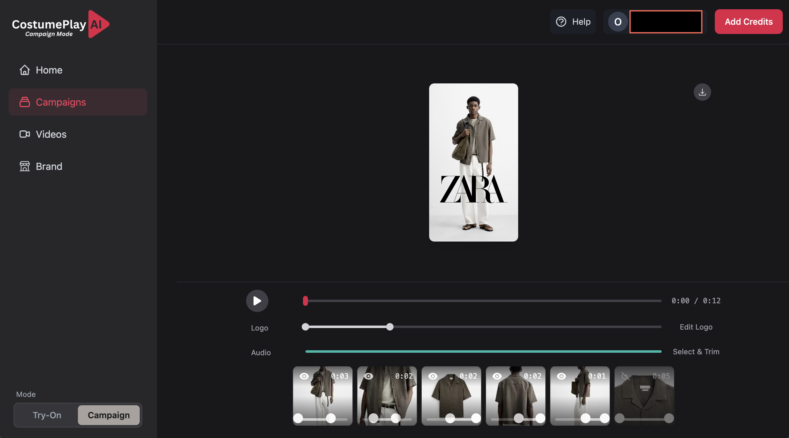 Campaign Mode on CostumePlay.AI