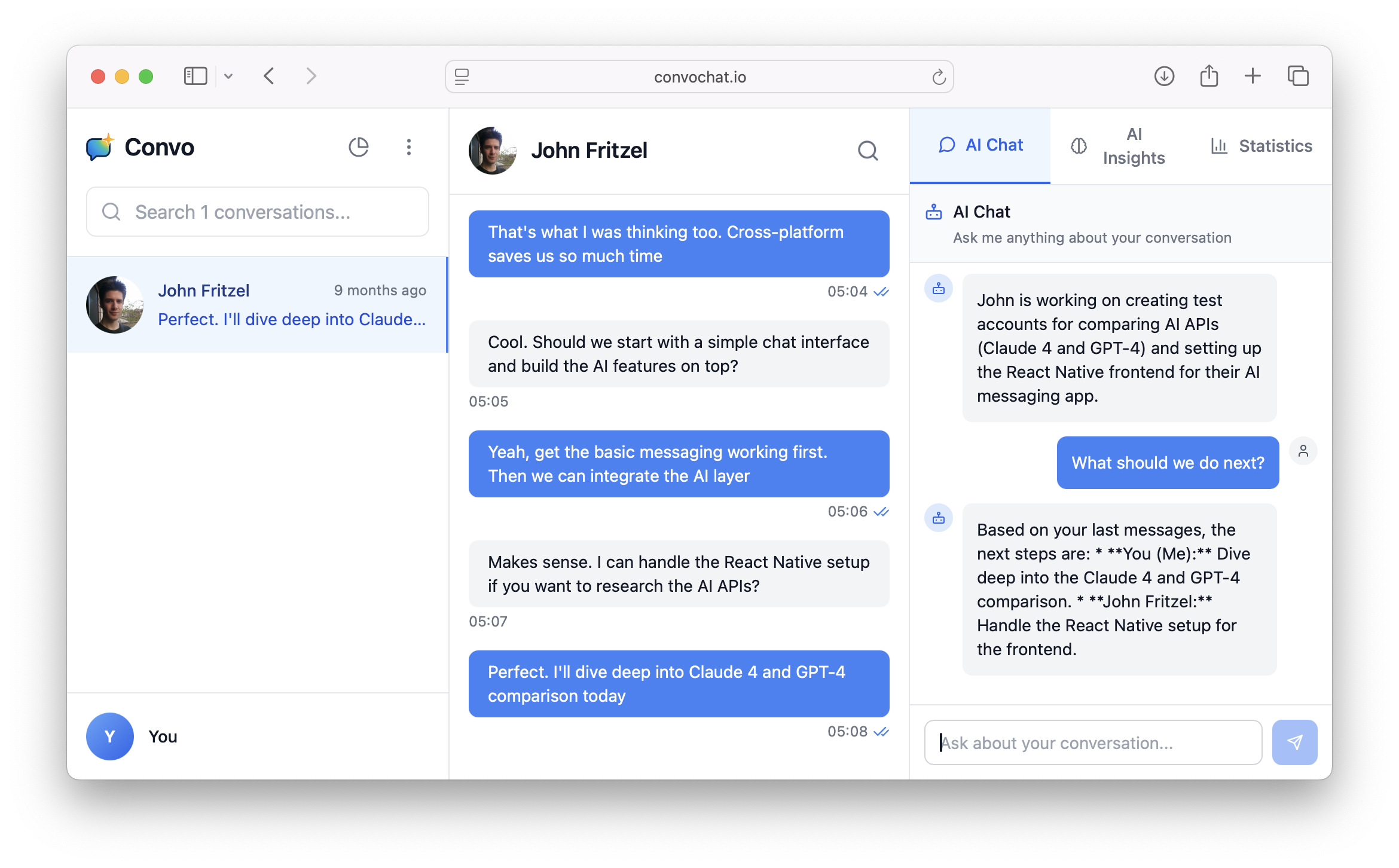 Convo - Chat Insights