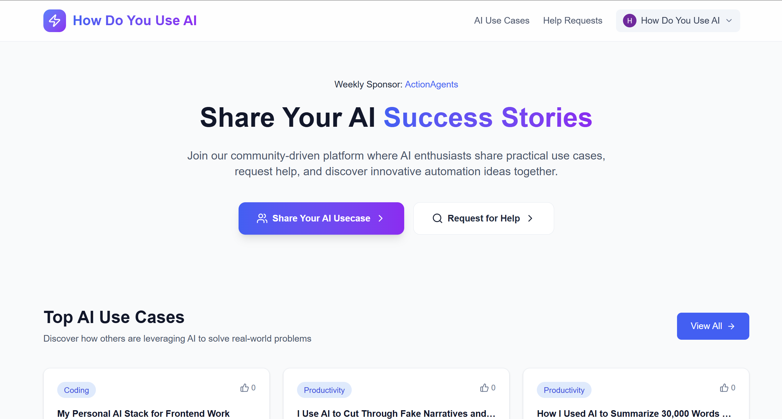 How Do You Use AI (HDYUAI)