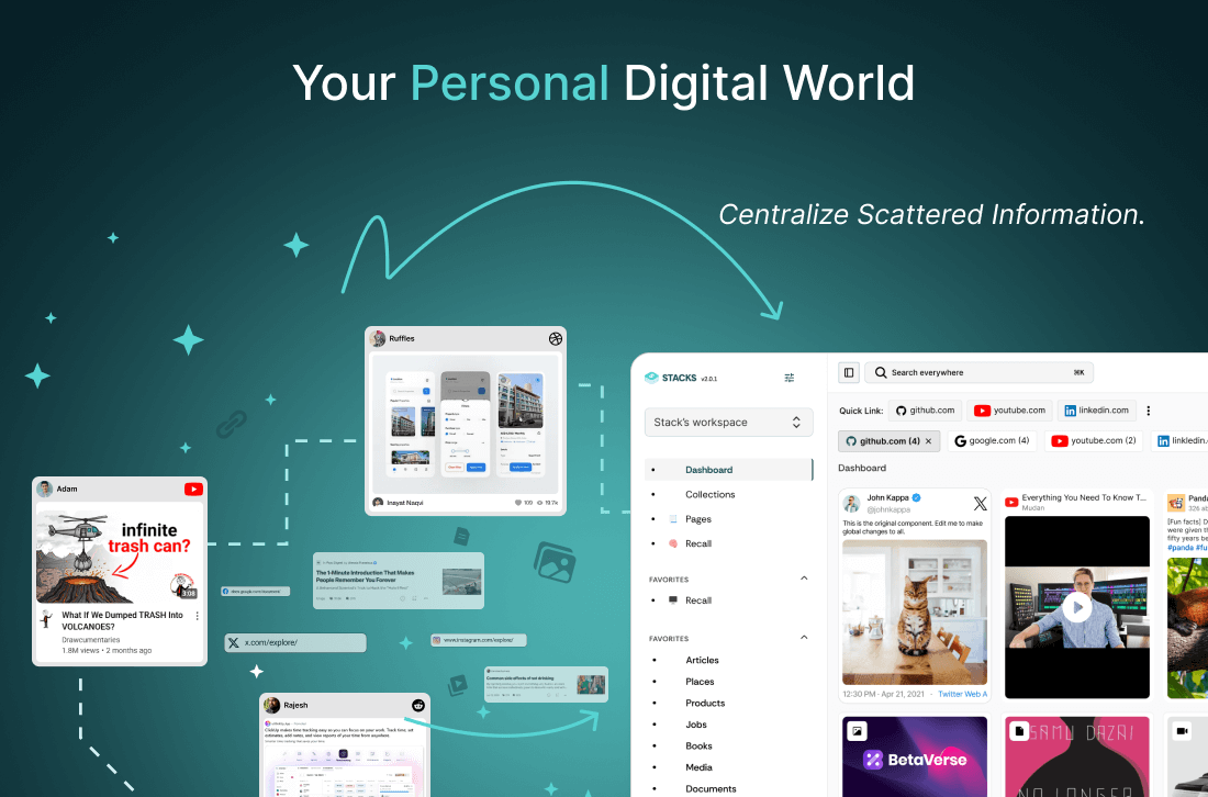 Stacks - your calm internet workspace