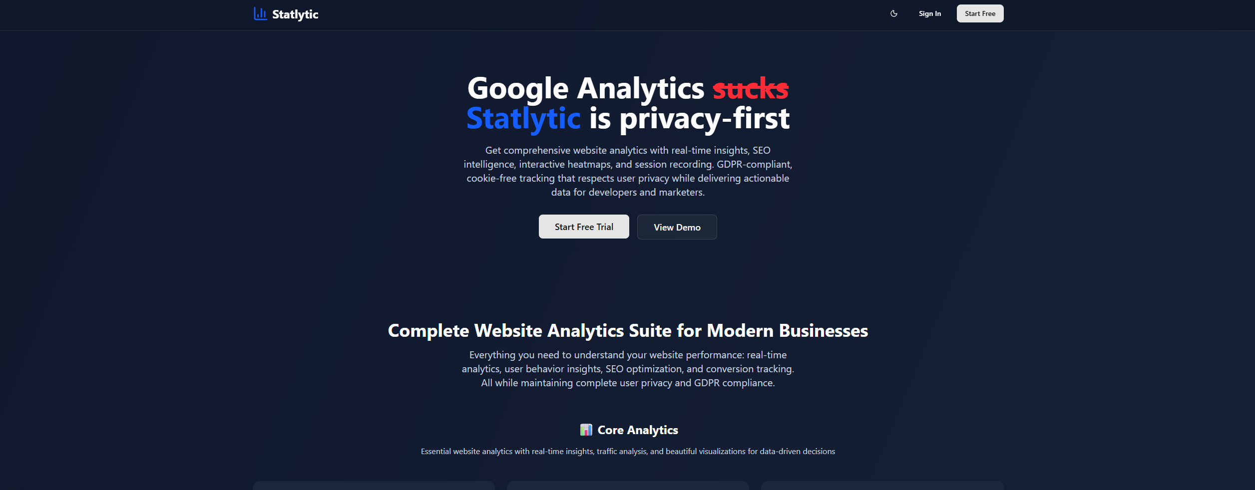 Statlytic – Privacy-First Analytics