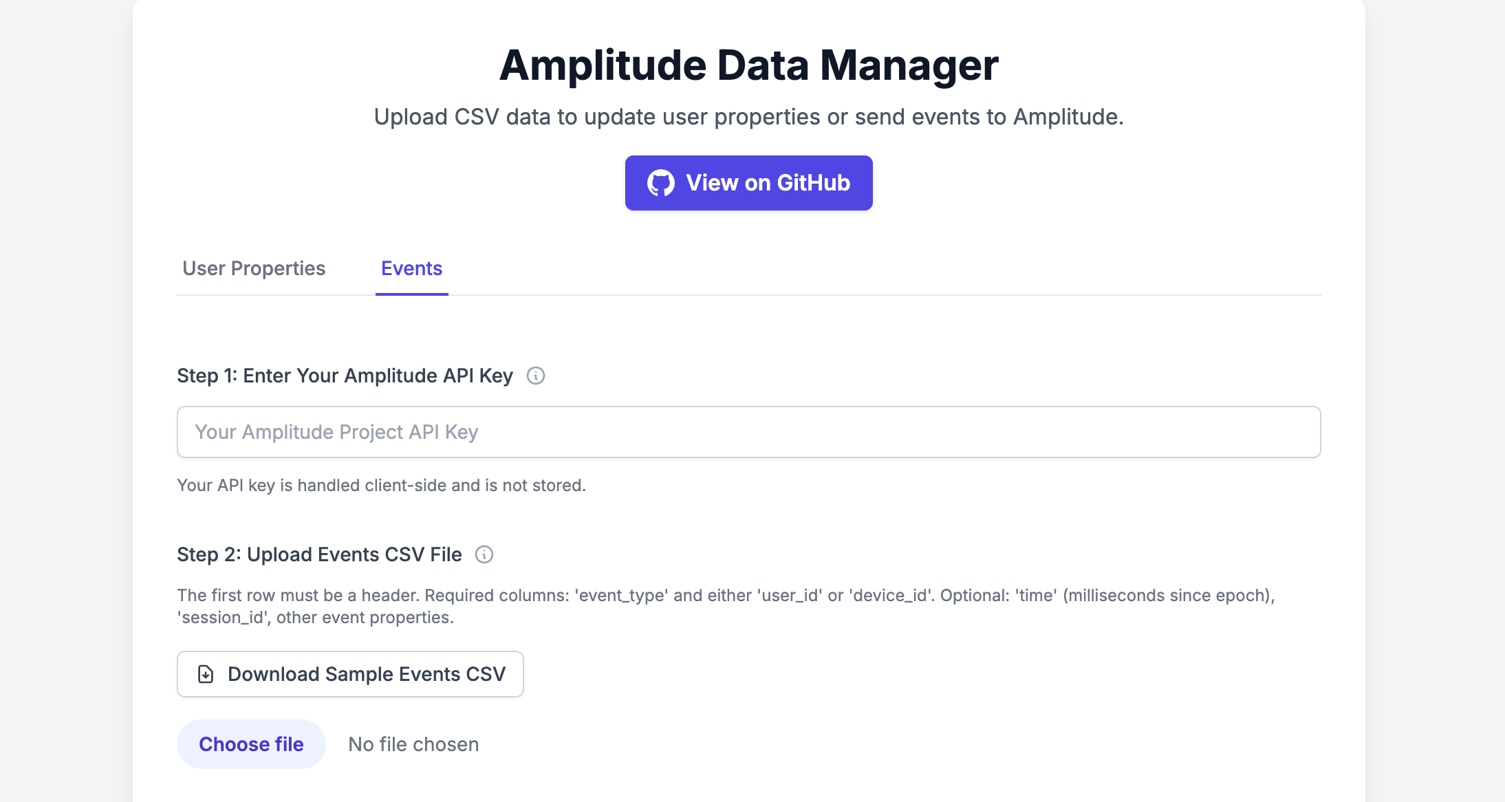Amplitude Data Manager
